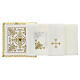 Altar linens set 100% linen Cross and vine with stones s2
