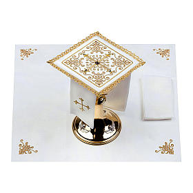 Servicio de altar 100% hilo Cruz pámpanos piedras