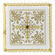 Altar linen set cross with glass appliques 100% linen s1