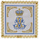 Marian mass linen set 100% linen with embroidered crown s1