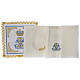 Marian mass linen set 100% linen with embroidered crown s3