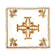 Altardecke Seide Baumwolle HANDBESTICKT mit goldenem Kreuz Gamma s1