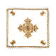 Hand-embroidered silk cotton chalice veil with golden cross by Gamma s1