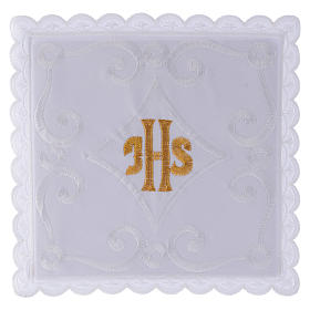 Altar linens set with gold IHS grapes and wheat embroidery