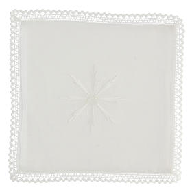 Linge d'autel blanc 100% lin décorations blanches Gamma