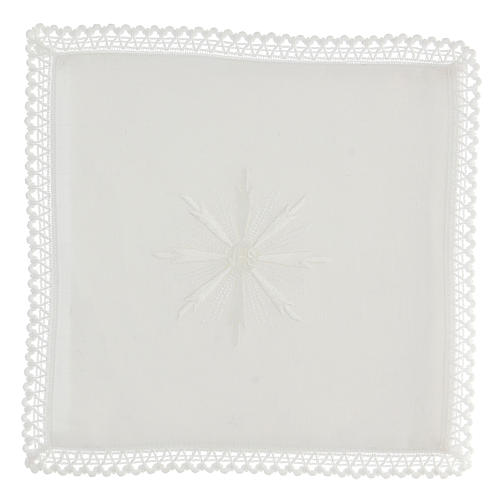 Linge d'autel blanc 100% lin décorations blanches Gamma 1