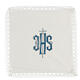 Altar linens with embroidered blue IHS 100% cotton s1