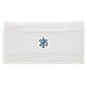 Altar linens with embroidered blue IHS 100% cotton s4