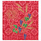 Chalice veil (pall) with chalice and grapes embroidery on red damask fabric s2