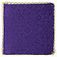 Chalice pall with chalice and grapes embroidery, purple fabric s4