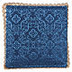 Blue damask fabric chalice pall with lamb of God embroidery s3