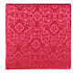 Red damask fabric chalice pall with cross embroidery s3