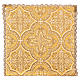 Chalice veil (pall) with cross embroidery on yellow brocade s2