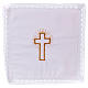 Chalice veil (pall) with golden cross 100% cotton s1