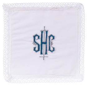 Chalice veil (pall) with IHS symbol 100% cotton