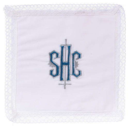 Chalice veil (pall) with IHS symbol 100% cotton 1