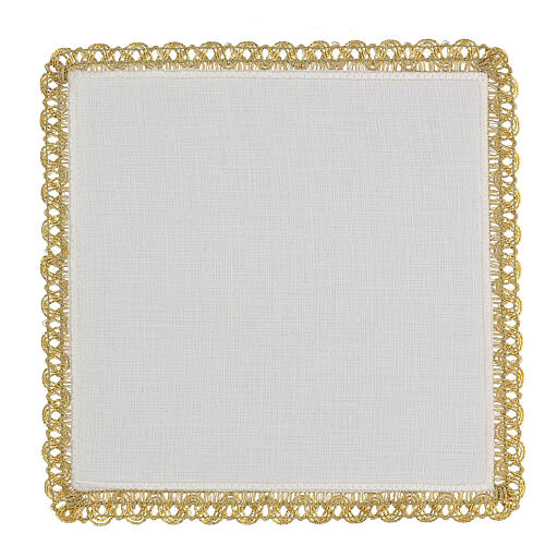 Altar linens, set of 4, 100% LINEN, gold embroidery, Limited Edition 4