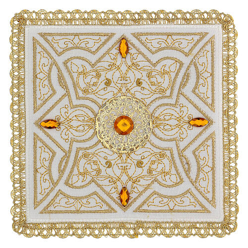 Altar linen set 4 pcs, 100% LINEN gold embroidery Limited Edition 1