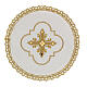 Altar linens, set of 4, 100% LINEN, rounded shapes, gold embroidery, Limited Edition s1
