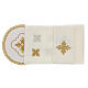 Servicio misa 4 piezas 100% HILO redondo bordados motivos oro Limited Edition s2