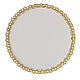 Round altar linen set, 4 pcs 100% LINEN gold embroidered Limited Edition s4