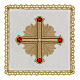 Altar cloth set 4 pieces, 100% LINEN gold red cross embroidery Limited Edition s1