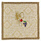 Palla copricalice raso e jacquard dorato spiga e uva 15x15 cm s1