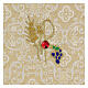 Palla copricalice raso e jacquard dorato spiga e uva 15x15 cm s2