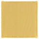 Rigid pall, yellow satin and jacquard fabric, golden passementerie, 15x15 cm s3