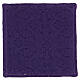 Rigid chalice cloth pall in satin and purple jacquard with golden fringes 15x15 cm s3