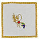 Palla per calice spiga e uva raso bianco 15x15 cm s1