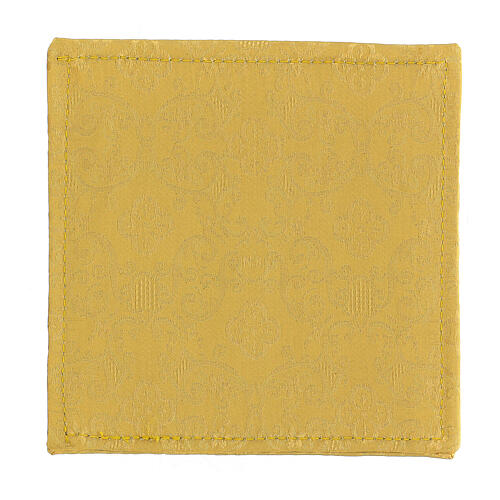 Palla copricalice XP spiga e uva raso e jacquard giallo 15x15 cm 3