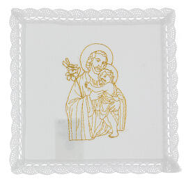 Palla lino e cotone ricamato oro San Giuseppe