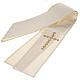 White priest stole with embroidered cross s4
