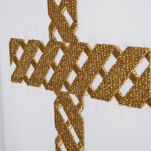 Etole liturgie avec décor croix dorée brodé 3
