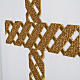 Estola sacerdotal écru cruz dourada bordada s3