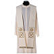 Priest stole in polyester, golden embroidery s1