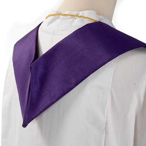 Priest stole in shantung, cross with rays 5