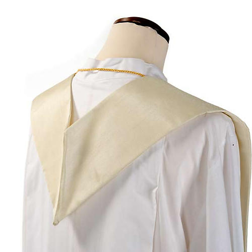 Overlay stole in shantung, golden embroidery 8