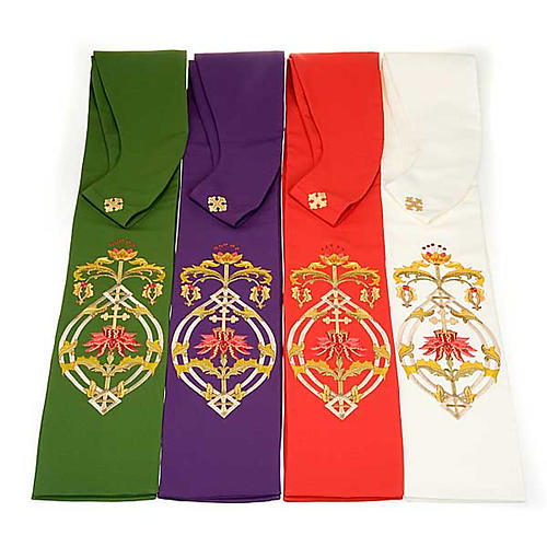 Priest stole with IHS embroidery 4 colours 2