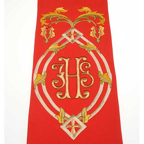 Priest stole with IHS embroidery 4 colours 10