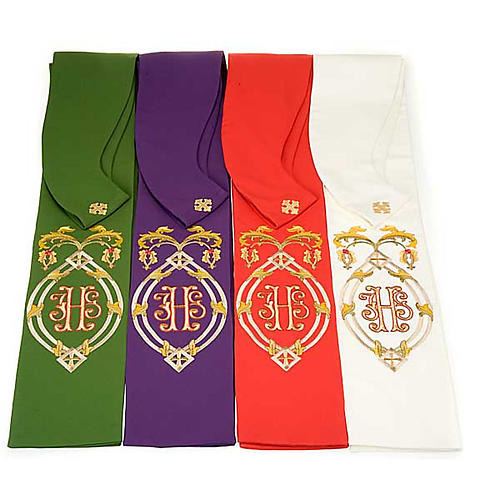 IHS clergy stole, 4 liturgical colors 1