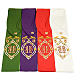 IHS clergy stole, 4 liturgical colors s1