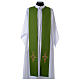 Reversible overlay stole green violet, multicolor cross s2