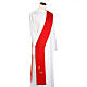 Deacon reversible stole, white red s1