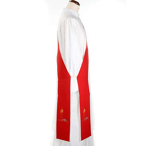 White red reversible deacon stole 2