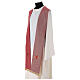 Liturgical stole in lurex, cross with glass stones s3