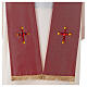 Liturgical stole in lurex, cross with glass stones s6