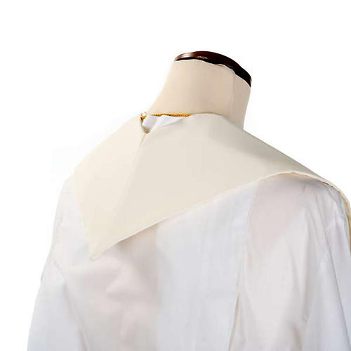 White Clergy Stole gold flowers 4