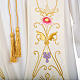 Ivory Priest Stole in wool, ancient style embroideries colored s4